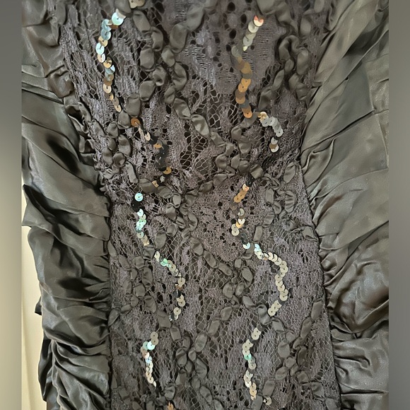 Vintage Black 80s 90s Party Dress Rob Hill Sz 13/14 - Picture 4 of 10